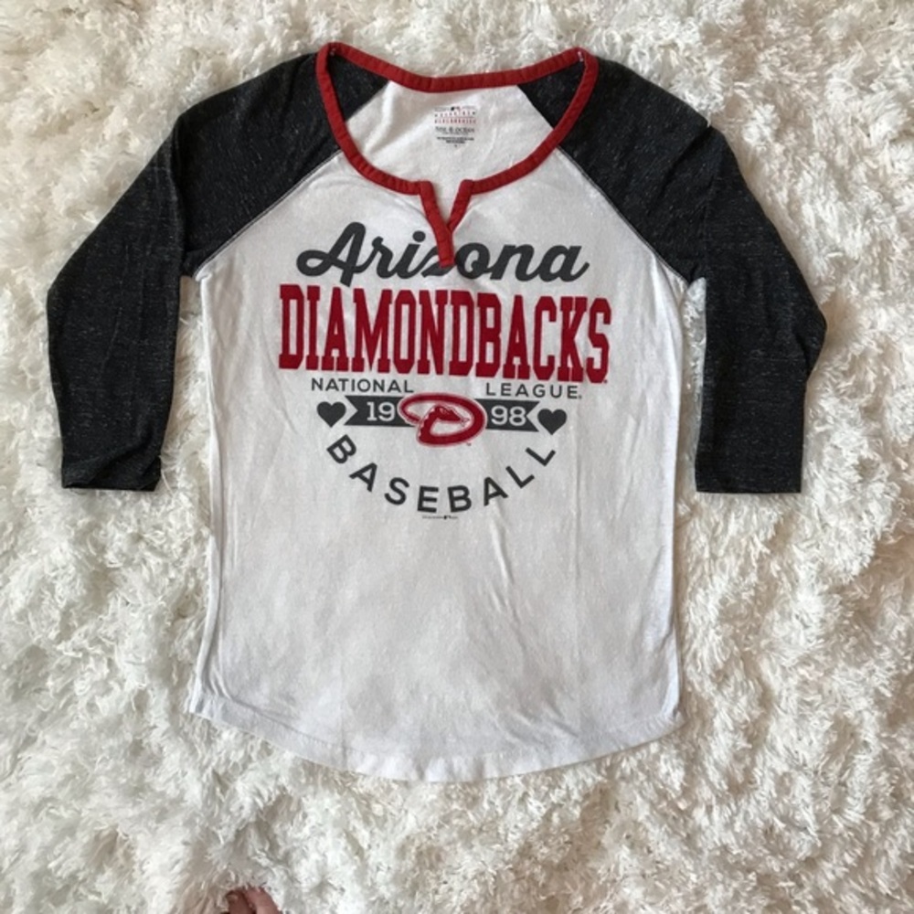 Arizona Diamondbacks 3/4 Sleeve Baseball Tee Sz S